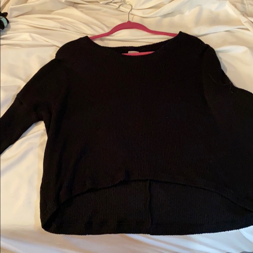 Black knit sweater